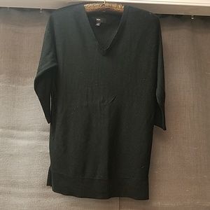 Black v-neck sweater